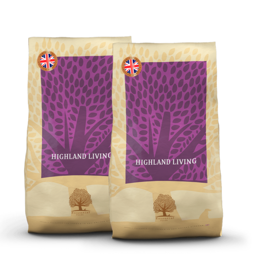 HIGHLAND LIVING, kalkkuna, härkä, riistalinnut&lohi, 2x 10kg, ESSENTIAL