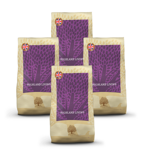 HIGHLAND LIVING, kalkkuna, härkä, riistalinnut&lohi, 10kg, säästöpaketti 4x10kg,ESSENTIAL